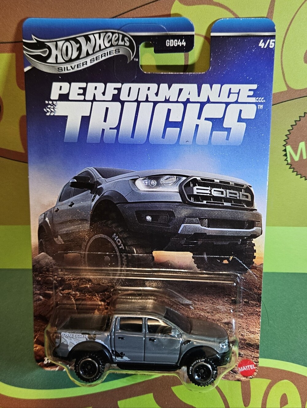 HotWheels Performance Trucks Gray Ford Raptor Off-Road Pickup